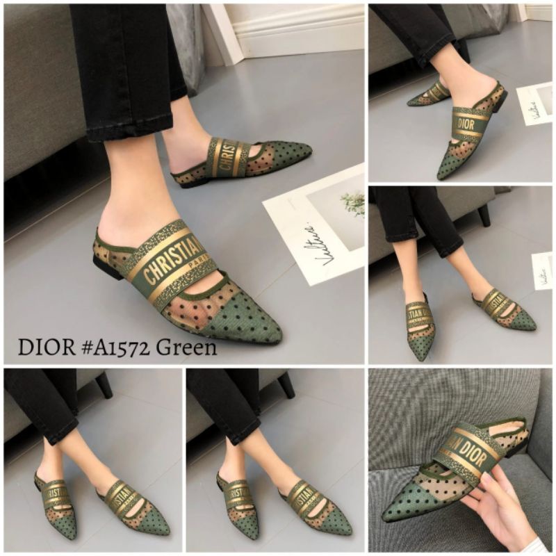 RECOMMEND FLAT SHOES SLOP BROKAT #A1572