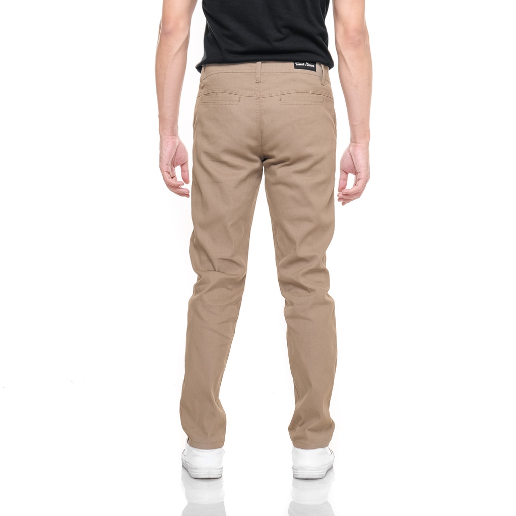 Dottore Mocca | Celana Panjang Chino Hitam Pria Cowok Basic Chino Pants | FORIND x Giant Flames