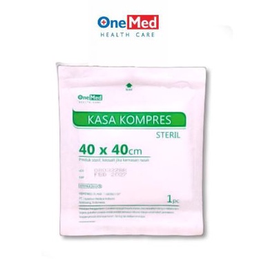 ONEMED KASA KOMPRES STERIL 40 x 40cm 1pcs / Penutup Luka Perban Kasa Balut Perban