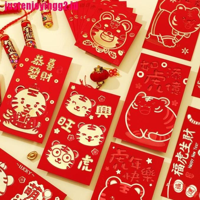 

(Just2 & Tersedia) 6 Pcs Amplop Angpao Tahun Baru Cina / Imlek Motif