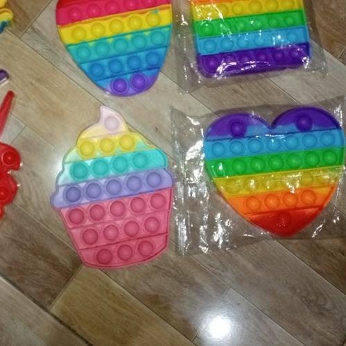 pop it rainbow unicorn mainan anak motorik - unicorn