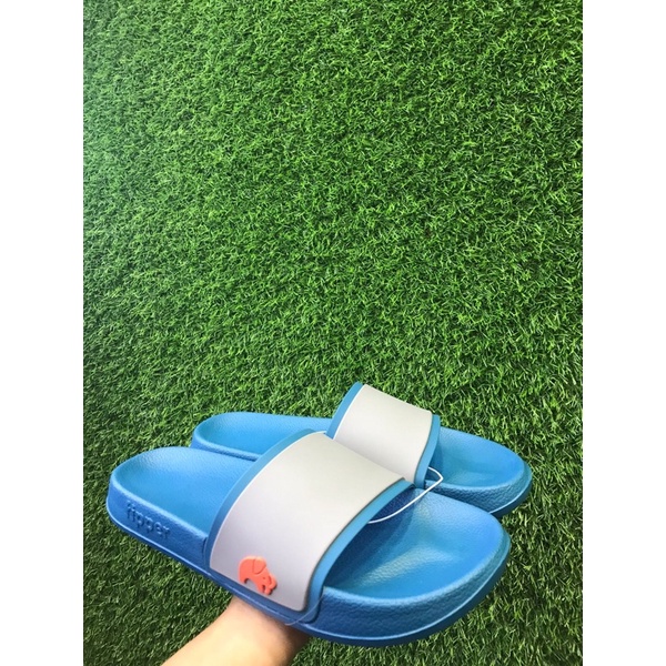 Sandal Fipper Slip On Blue / Grey / Orange