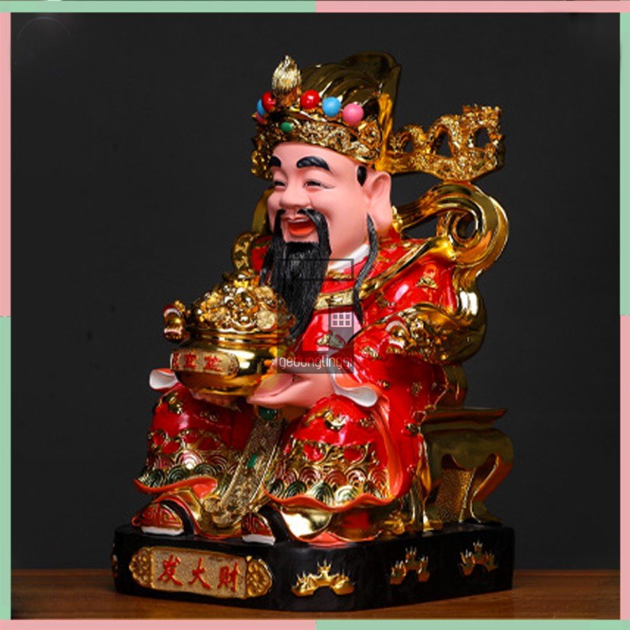 Patung Hiasan Pajangan Hadiah Meja Kantor Dewa Cai Shen Chaisen Caisen Amulet Kekayaan Kwan Kong Guan Yu Bumi Maitreya Fengshui Fengsui Feng Shui Rejeki Hoki Altar Sembahyang Batu Giok Resin Rupang Gelang Tasbih Buddha Budha Amitabha Statue Necklace Besar