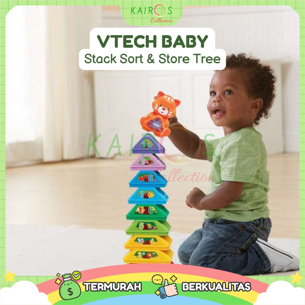 Vtech Baby Stack Sort &amp; Store Tree Mainan Edukasi Anak