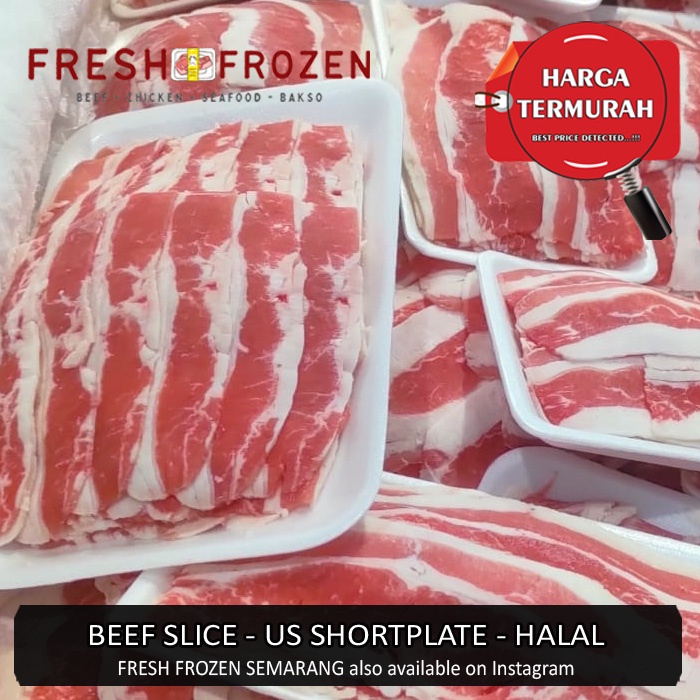 

US BEEF SLICE SHORTPLATE - Daging Sapi Slice Halal - Daging Slice Yosh*noya