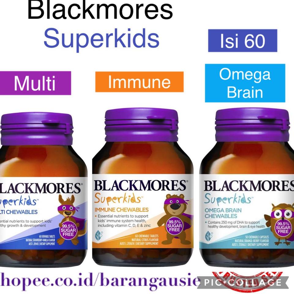 Harga Bersahabat Blackmores Superkids  Super Kids Multi - Immune - Omega Brain Fish Oil Chewable isi