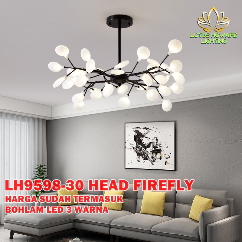 LAMPU HIAS GANTUNG FIREFLY TYPE LH9598-30 HEAD / LAMPU KUNANG KUNANG