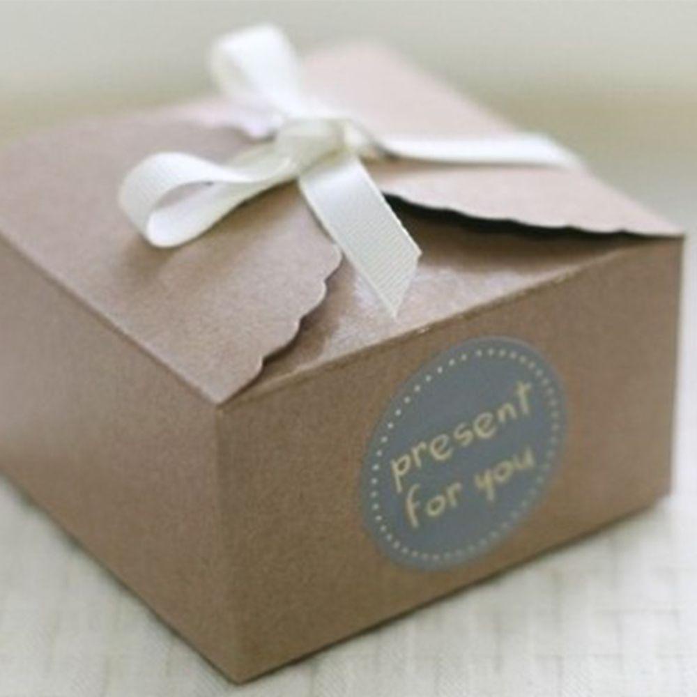 Lanfy 10Pcs Mini Favor Box Praktek 9 * 9 * 6 cm DIY Kertas Kraft Perlengkapan Pesta Bakery Cookie Favor Packaging