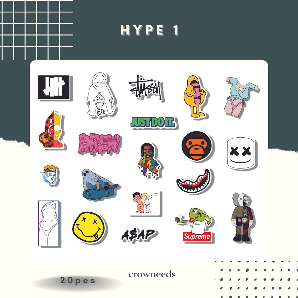 

[STIKER HYPE 1] STICKER AESTHETIC | STICKER TUMBLR | STIKER PACK | STIKER LAPTOP | STIKER HP | STIKER AESTHETIC | STIKER BAND | STIKER LOGO | STIKER HYPEBEAST