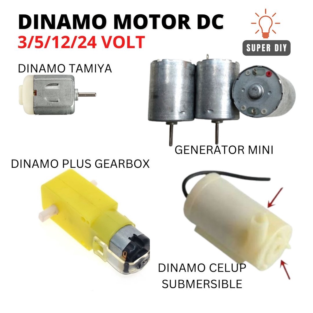 Dinamo Motor DC/ dinamo motor geneator mini / motor dc 3/5/12/24 volt  Gearbox Gear Box Robot Mobil Car Kuning 3 - 6 volt dinamo gerabox motor gearbox DINAMO PRAKARYA DINAMOI ROBOTIK DINAMO MOBIL MAINAN Mobil Smart Car Arduino