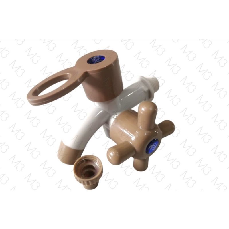 KRAN CABANG DUA / KRAN CABANG PVC / KERAN DOUBLE / KRAN SHOWER PVC