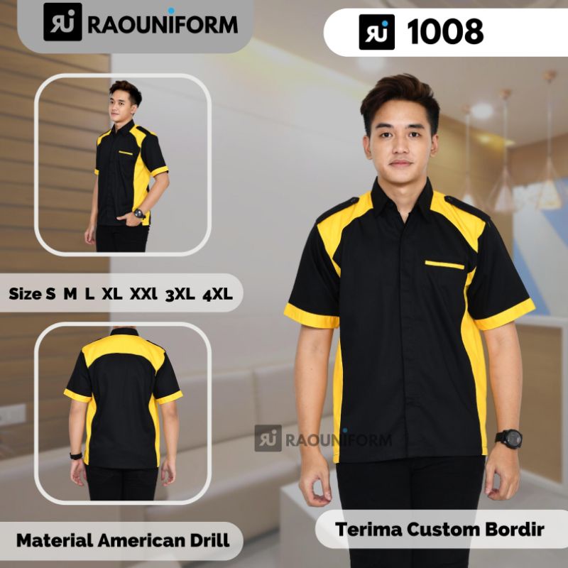 baju custom bordir logo/seragam kerja tangan pendek Murah/kemeja tambah bordir/pakaian kantor pria