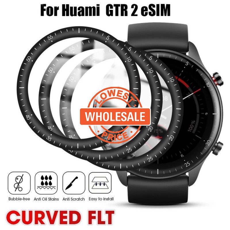 Pelindung Layar Smartwatch 3D Anti Gores Bahan Fiber Lembut Untuk Huami Amazfit GTR 2e