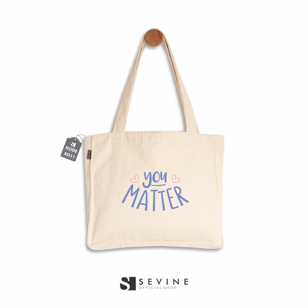 Sevine Totebag Kanvas Daisy Tas Wanita Tote Bag Kantong Laptop Kuliah Sekolah Kerja Quotes Aesthetic Danish Pastel - KO