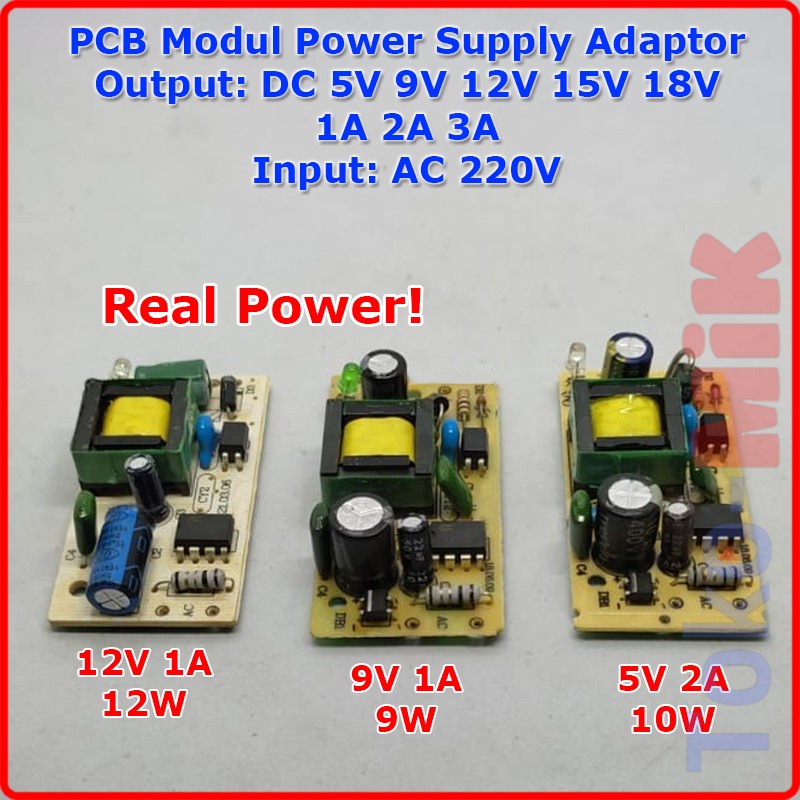 PCB Modul Adaptor Power Supply DC 5V 9V 12V 15V 18V 24V 1A 2A 3A 4A 5A