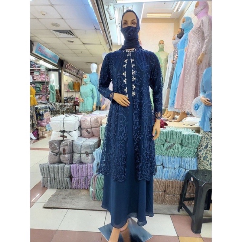 Yasmin Dress|Gamis Outer|Gamis Terbaru|Gamis Modern|Gamis Kondangan|Dress Wanita Pesta|Gamis kekinian |Kebaya Gamis Modern|Kebaya modern