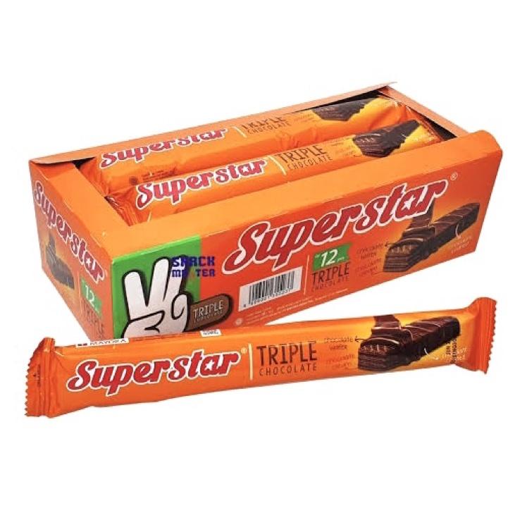 

Banting harga--Superstar Triple Chocolate BOX - isi 12 Pcs / Wafer Coklat Murah Meriah & Berkualitas !!!