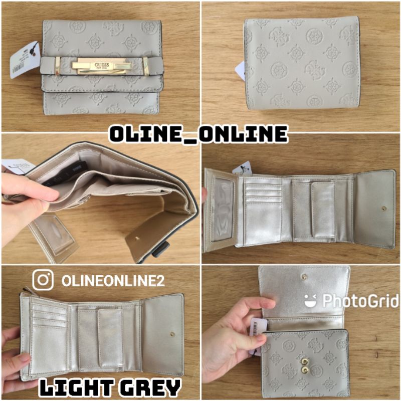 dompet bea lipat tiga trifold wallet gb small size roomy wallet wanita women fashion terbaru gold black emboss grey pink beige grey light grey croco gs flower 4g