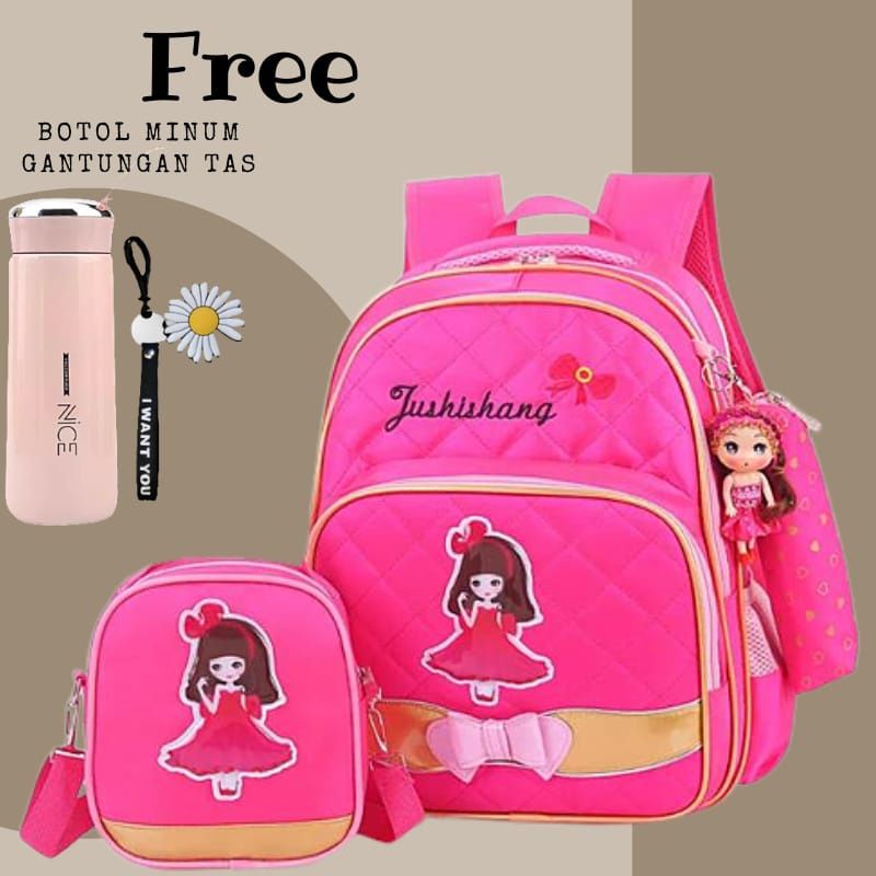 (COD)Tas Ransel BIDADARI_Ratu/ Fashion Anak Sekolah 4 Warna