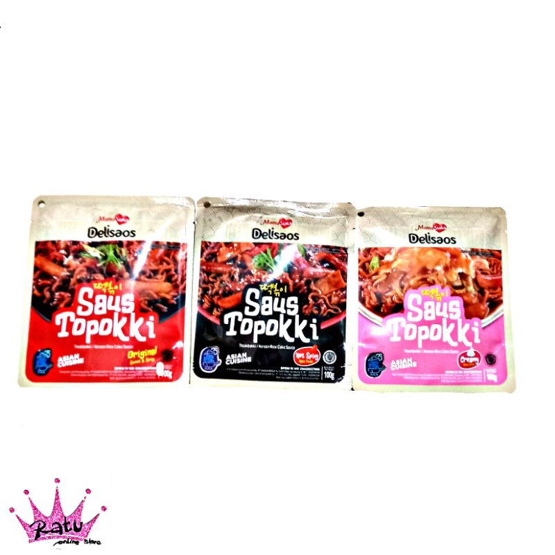 

Mamasuka Delisaos Saus Toppoki 100gr Original/Pedas/Creamy