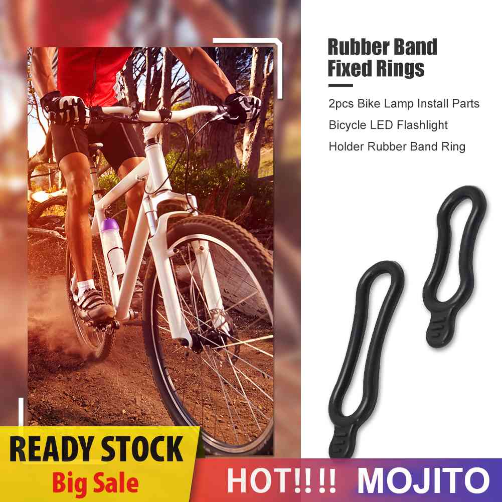 2 Pcs Ring Karet Holder Lampu Senter LED Untuk Sepeda