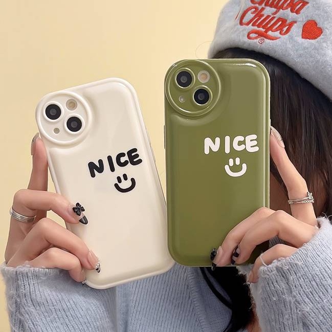 Soft Case Desain Smile Air Cushion Untuk OPPO A57 A5 A9 A53 A33 A31 A7 A5S A12 A11K F9 Pro A15S A35 A32 A33 F11 A3S VIVO V23 S1 Y11 Y20 Y30 Y15S Y20i Y19 Y20 Y30i Y12