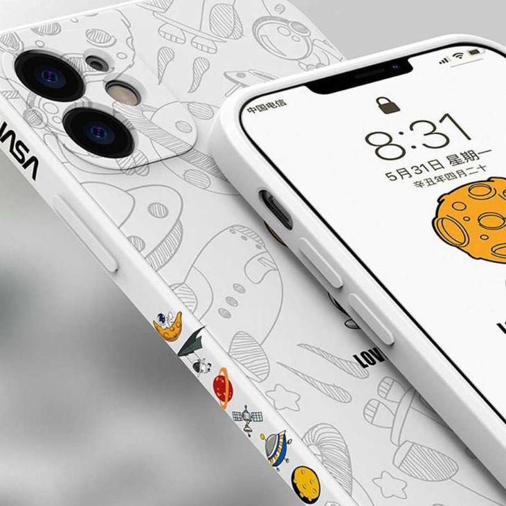 Paling Laris Bara | Soft Case Silikon Motif Nasa Untuk Iphone 11 Pro 12 13 7 8 6s 6 Plus X Xs Max Xr