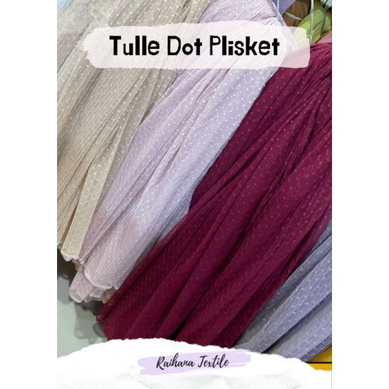[Raihanatextile] Kain Tile Dot Plisket Pleats