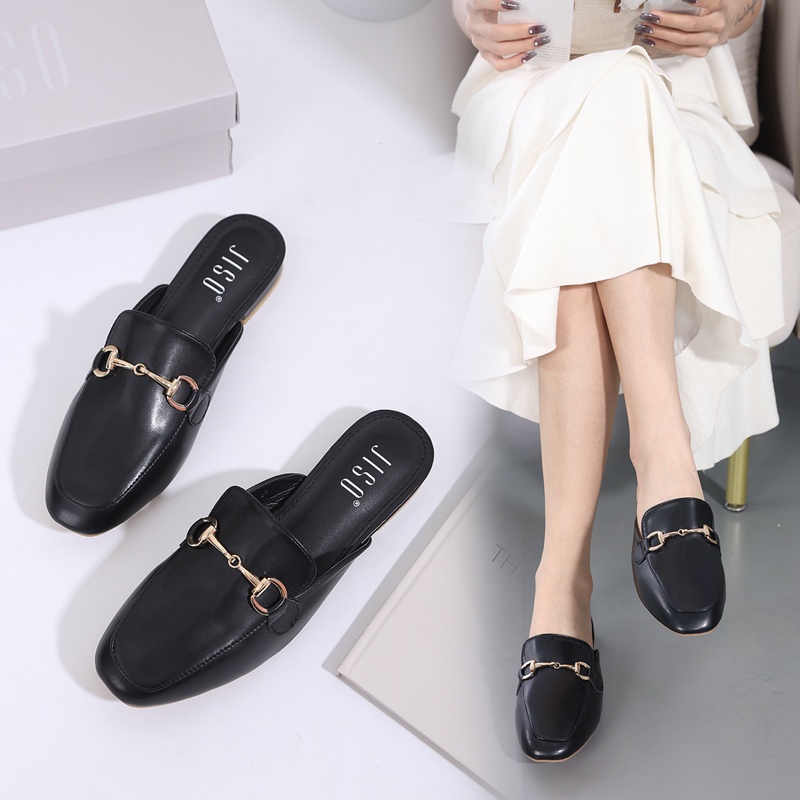 JISO RYONA SANDRA-34 Sepatu Sandal Mules Wanita 3cm Import Premium