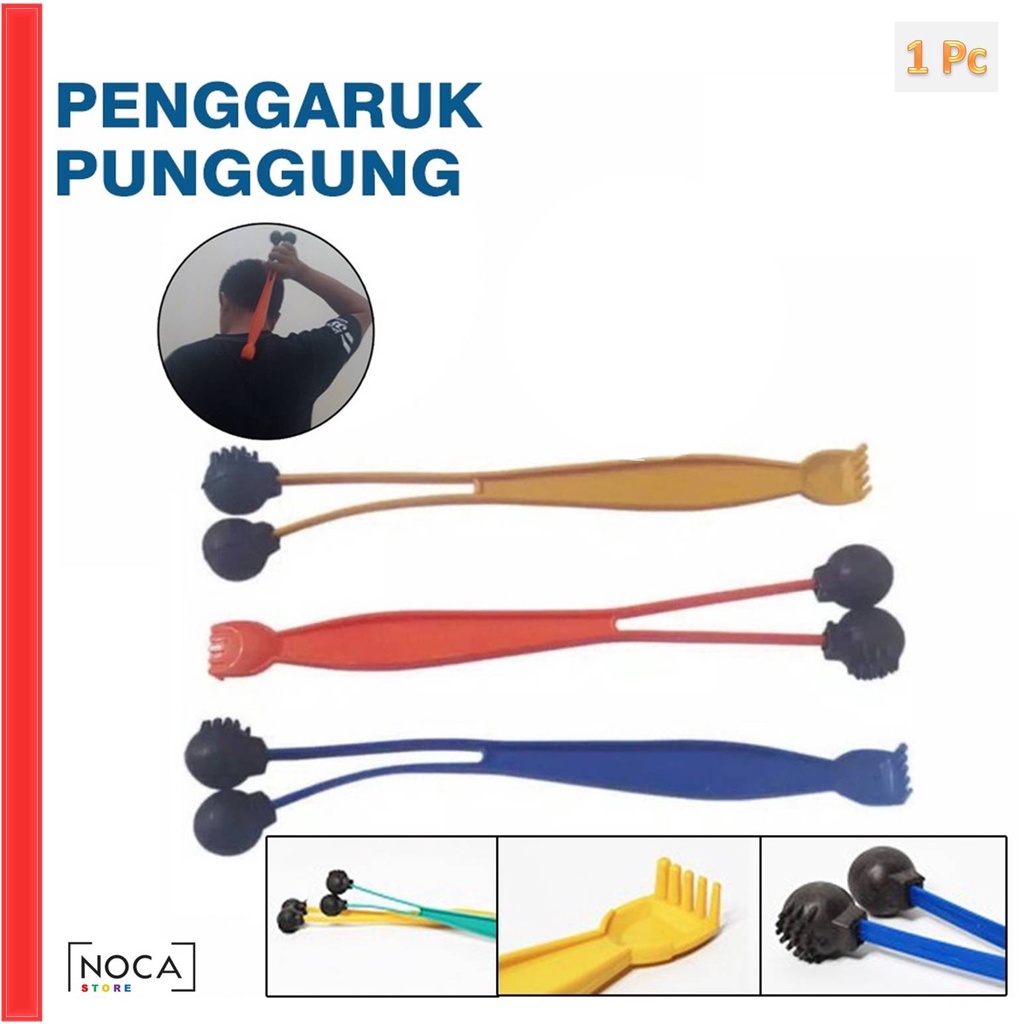 Ketokan Penggaruk Punggung Set 2in1 Bola Pijat Terapi Garukan Plastik