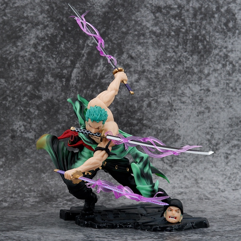 Action FIgure Anime One Piece Zoro Wano Fighting Ukuran 20CM | Pajangan | Patung |
