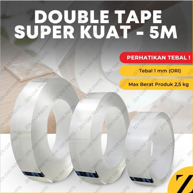 

Nano magic tape transparant washable reuse ivy grip isolasi 3cm x 5m