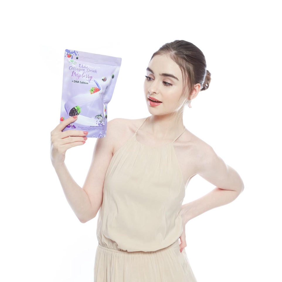 125gr ELD Collagen Drink Raspberry DNA Salmon Minuman Pemutih Badan dan Pelangsing