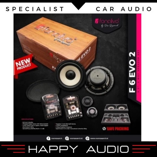 Speaker Split 2-Way Component System VOX RESEARCH FONALIVO F 6 EVO 2 ORIGINAL SPEAKER MOBIL