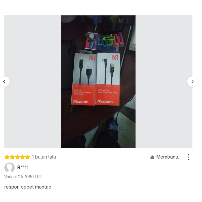 MCDODO CA1080 Kabel Digital Type C Turbo Vooc Super Charge 6A Oppo Realme Samsung Huawei