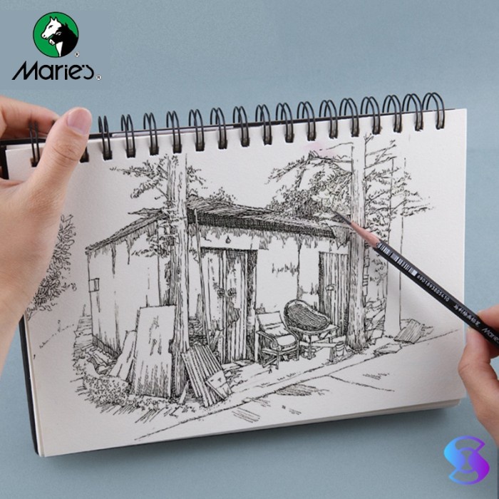 

Hot Sale Buku Sketsa Buku Coloring Maries Hard Cover 16K /160G Sketchbook Promo