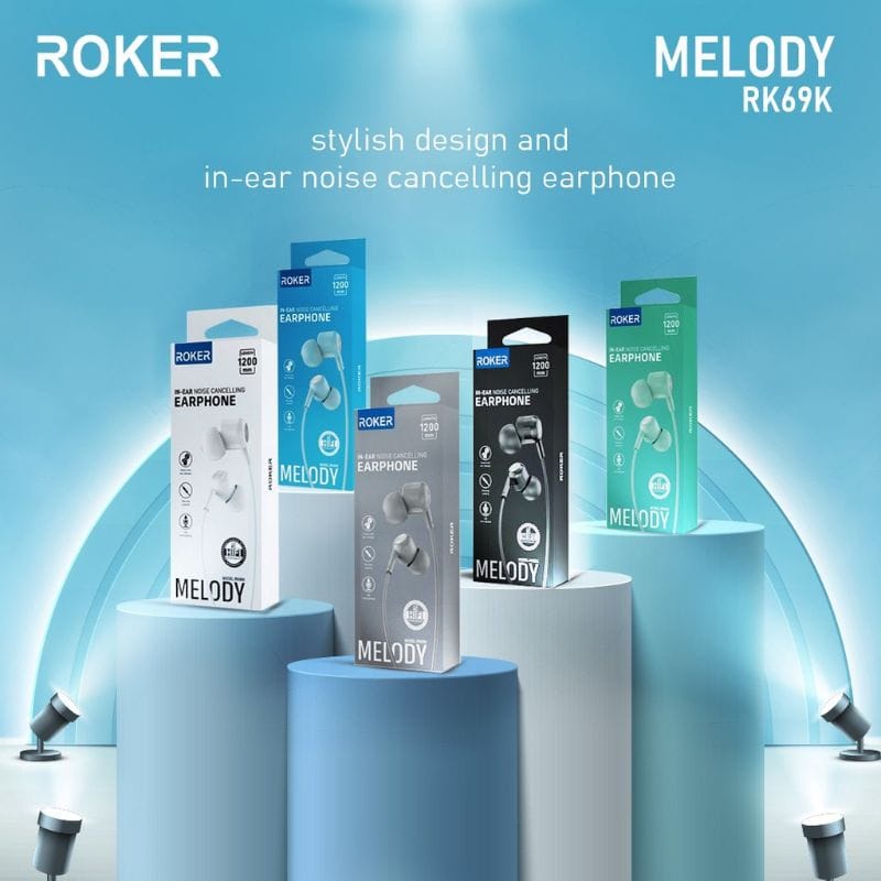 Headset ROKER MELODY RK69K BASS Handsfree ROKER MELODY RK69K BASS Earphone ROKER MELODY RK69K MIC BASS