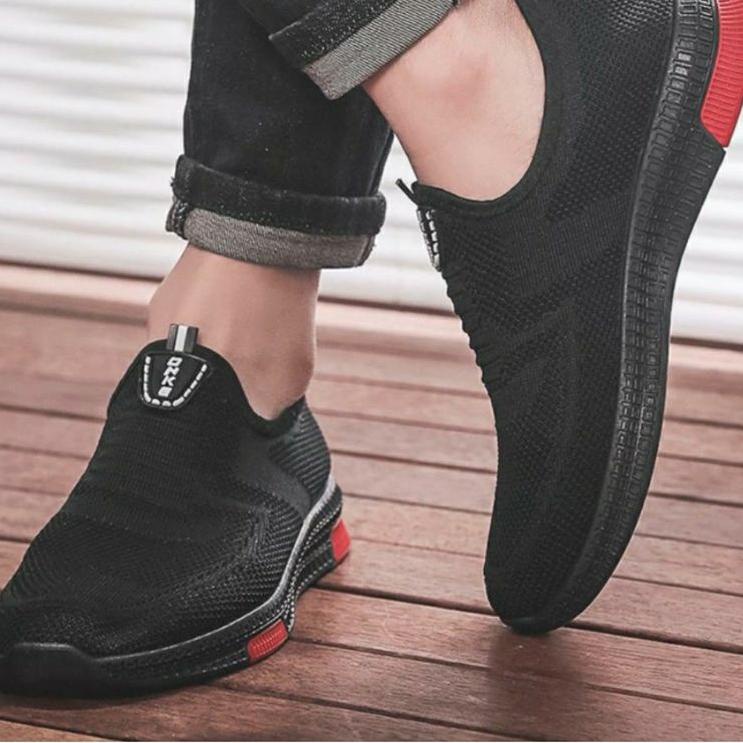 Terpercaya GEMMA-Sepatu Pria Sneakers Slop Simple ONKE tanpa tali - Sneaker Pria Slip on Santai