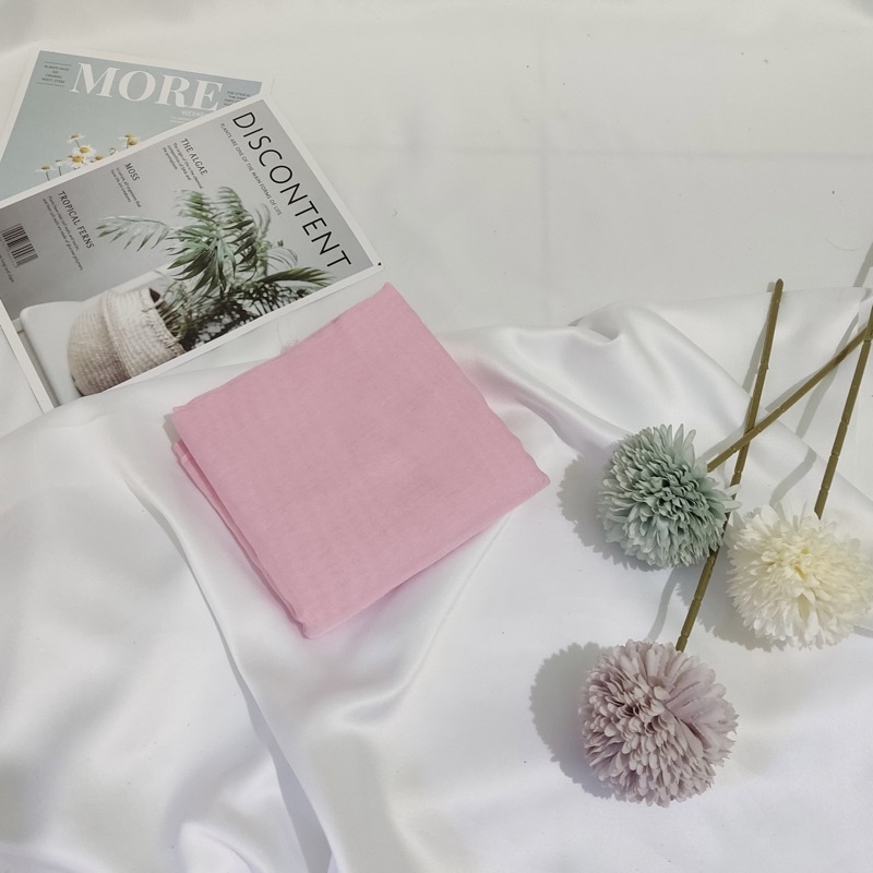 Paris Premium Voal // Paris Premium // Segi Empat Paris Polos-pink pastel