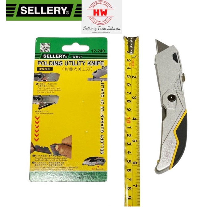 

FOLDING UTILITY KNIFE AKRILIK PISAU CUTTER LIPAT SELLERY 12-249