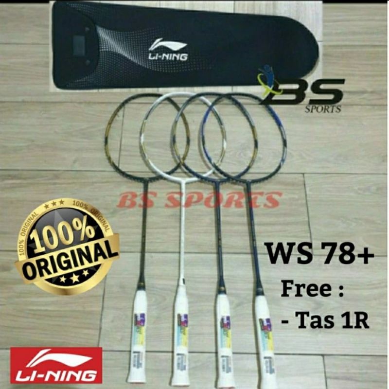 RAKET BADMINTON RAKET LINING WINDSTORM 78+ 78+ 78 PLUS WINDSTORM 78S 78 S WS78+ WS 78+ WS78 PLUS