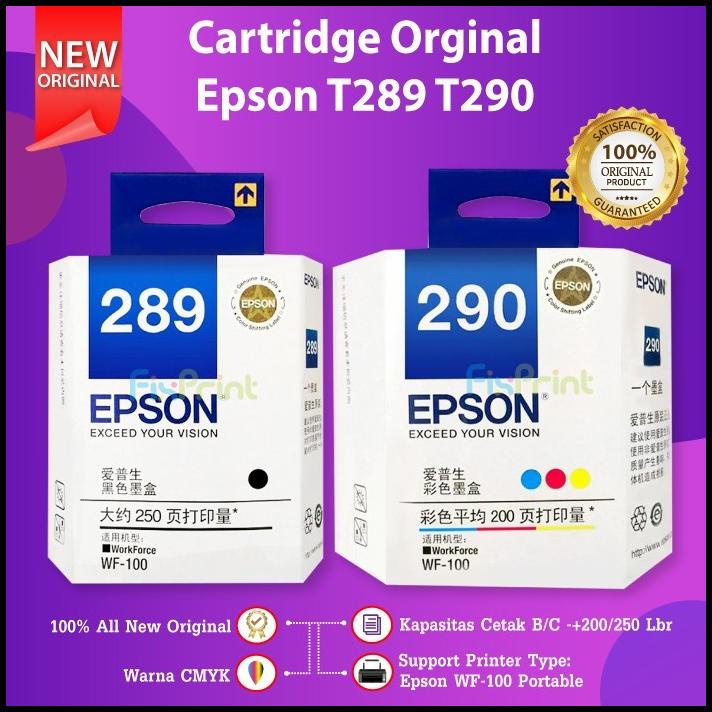 Cartridge Tinta Epson 289 T289 Black Printer Workforce Wf100 Wf-100