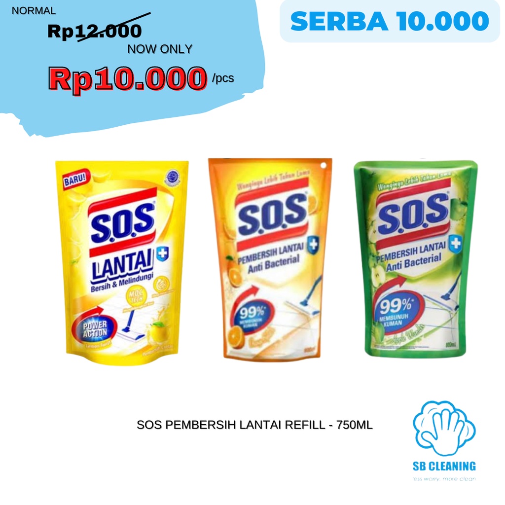 SOS PEMBERSIH LANTAI REFILL 750ML