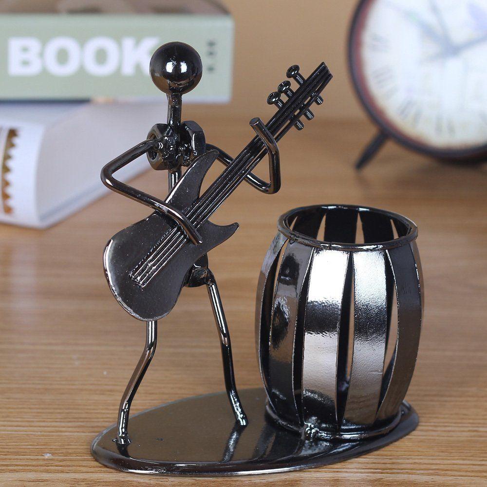 Augustina Pot Organizer Holder Pensil / Pulpen / Alat Tulis Desain Gitar