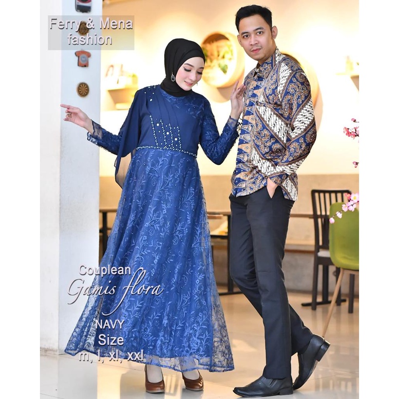 Couple Flora original gamis couple suami istri baju couple suami istri baju couple pasangan baju cou