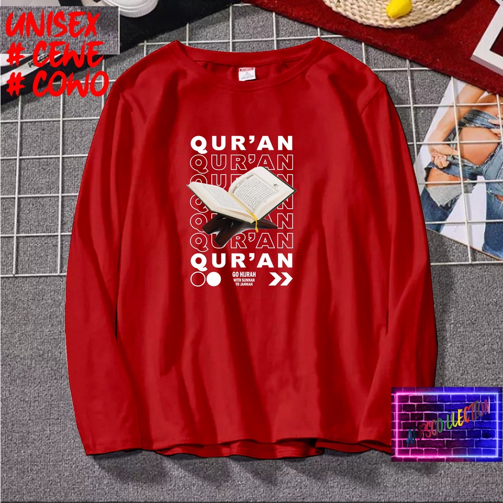 COD/ KAOS DTF NEW BUKU ALQURAN /KAOS TULISAN/KAOS SANTRI KEKINIAN/KAOS DAKWAH/KAOS ISLAM/SANTRIWATI/KAOS HITS 2022/KAOS BERGAMBAR KAOS EKSPRESI KAOS PRIA TSHIRT WANITA Santai Crew Neck V-Neck Slim-fitting Polos Setrip Hitam Putih Crew Neck