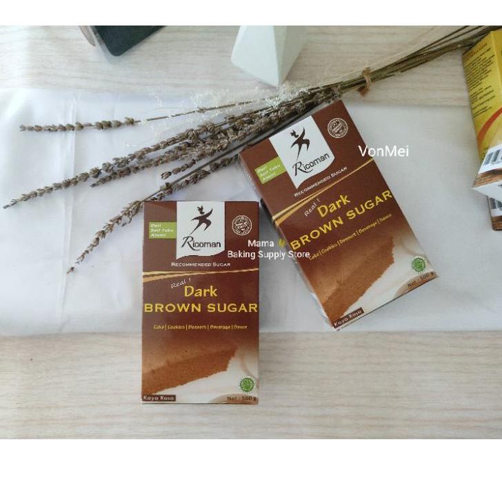 

DISKON BRANDS FESTIVAL 500 gr RICOMAN Dark Brown Sugar Gula Merah Ricoman Dark 500 Gr !!