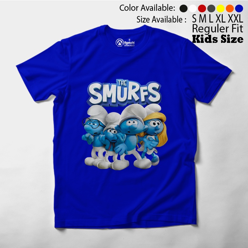 Kaos Atasan Anak Agatchi Motif Smurf