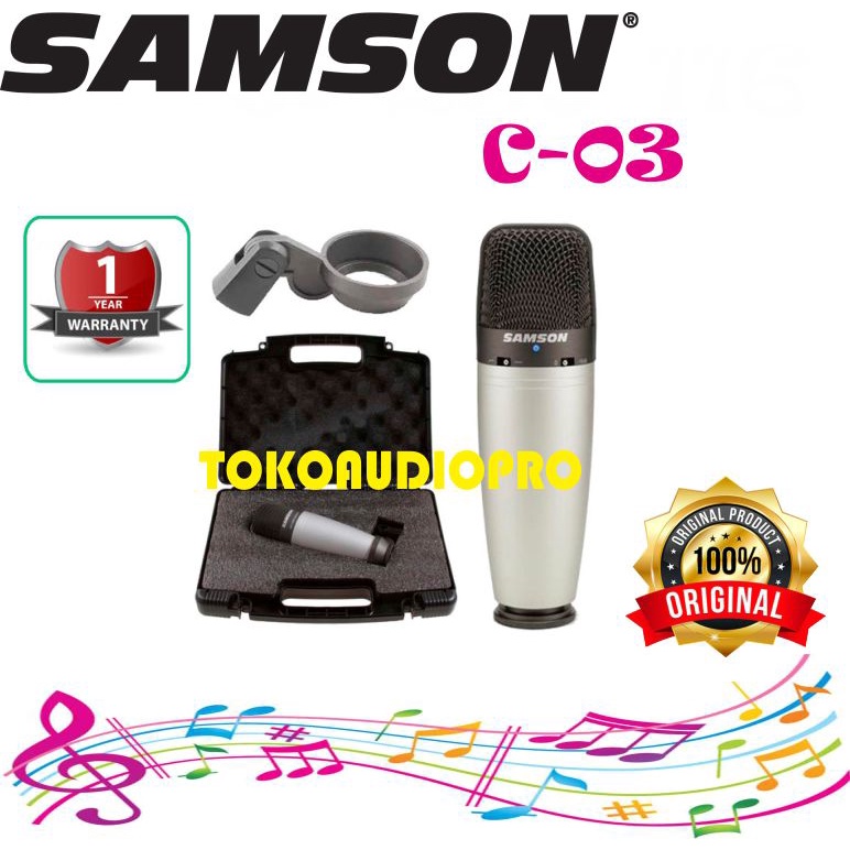 Mic Samson C03 Multi Pattern Condenser Microphone Samson C-03