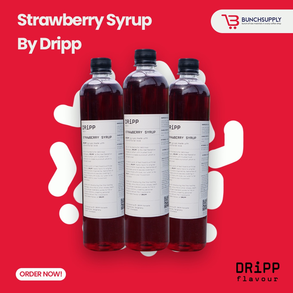 

DRIPP STRAWBERRY SYRUP 750ml - Bunch Supply Bekasi